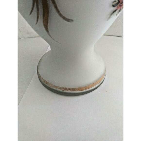 Antique Satin White Opalescent Art Glass Pitcher with frosted handle 9 1/2" Tall - Picture 8 of 10